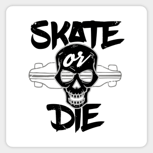 Skateboard And Skull Sticker